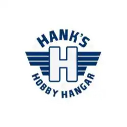 Hank's Hobby Hangar logo with blue "H" and wings.