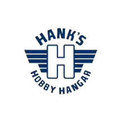 Logo: Blue "H" with wings, text reads "Hank's Hobby Hangar".
