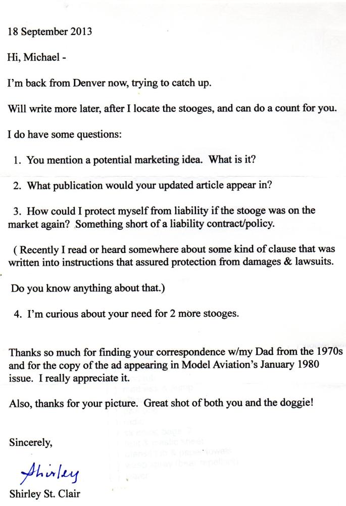 Typed letter discussing a marketing idea and liability for inaccurate advertising.