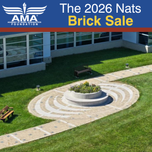 AMA logo, circular garden in courtyard, text: The 2026 Nats Brick Sale.